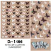 Redanco5D Estampado Ins Popular Concha Luz Calcomanía para Manicura Súper Hermosa Mariposa Calcomanía Estéreo para Uñas Dr1466