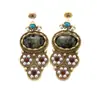 Pendientes de Aleación de Cobre para Mujer con Estilo Retro Francés, Diseño de Nicho, Temperamento Elegante de Gama Alta, Transmisión en Vivo Transfronteriza de Segunda Mano