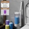Cepillo de Inodoro Desechable Limpieza de Baño Sin Rincones Muertos Artefacto para el Hogar Montado en Pared Cabezal de Repuesto Desechable Cepillo para Lavar el Inodoro