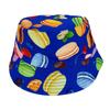 Novo Chapéu de Pescador com Estampa Macaron Moda Europeia e Americana para Meninas, Chapéu de Sol para Viagem ao Ar Livre, Chapéu Balde Reversível