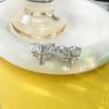 Brincos de amor para mulheres ins Light Luxury Fashion Elegant Four Mangxing Zircon Brincos sem furos para a orelha High-end Ear Clip Trendy