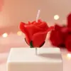 Velas de Aniversário Personalizadas em Formato de Flor Rosa Tridimensional, Pedido de Casamento no Dia dos Namorados, Declaração, Decoração de Casamento, Velas Moldadas, Atacado de Fábrica