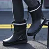 Botas de lluvia talla 39-48, impermeables, con puños elásticos, estilo hombre, aptas para uso en cocina, antideslizantes, con forro de polar para abrigar