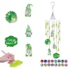 Pintura de Diamantes Acrílica Irlandesa con Diamantes de Punto, Campana de Viento Verde, Soporte. Pegatina de Diamante Colgante Patrick Dot Diamond