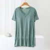 Nova Camiseta Feminina Coreana de Primavera com Decote V de Manga Curta Camiseta Feminina Top Feminino Longo