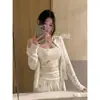 Conjunto de Pijama Casual Dulce y Puro Talla Plus para Mujer, Nueva Colección Primavera y Otoño, Amigable con la Piel, Cómodo, Suave, Conjunto de Tres Piezas para Casa