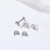 Jiangtitanium F136 Titânio Unha de Osso da Orelha Coração de Lua Pássaro Incrustado com Zircônia Liga de Titânio G23 Joia para Piercing Corporal Unha de Orelha
