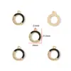 Pingente de Diamante com Gotejamento de Óleo em Moldura Geométrica Acessórios de Joias DIY com Cola Pingente de Chaveiro Brincos Colar W569