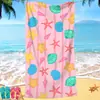 Toalla grande absorbente de natación de playa de dibujos animados microfibra transferencia de calor impresión digital toalla de playa Butterfly toalla de baño