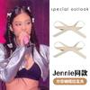 Pinza para el pelo de cinta blanca con lazo del mismo estilo que Jennie, clip lateral para cabello suelto de mujer, clip lateral estilo chica de ballet, accesorio para el cabello