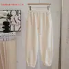 Nuevos estilos de otoño e invierno: Pantalones deportivos de algodón puro, color liso, forro polar, engrosados, casuales, pierna cónica - un diseño simple y versátil tanto para hombres como para mujeres, creando un efecto adelgazante