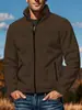Chaqueta de Forro Polar para Hombre Temu Nueva Europea y Americana Primavera, Otoño e Invierno Cremallera Exterior Cuello Alto Chaqueta Superior