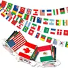 Suministro transfronterizo exclusivo para 100 países: Guirnaldas de banderas nacionales del Mundial hechas de poliéster 100D para decoración de bares y restaurantes
