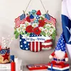 Em Estoque 2026 Venda Quente Transfronteiriça Decorações de Mesa para o Dia da Independência Americana Decoração de Fogos de Artifício Blocos de Madeira Atmosfera Festiva
