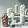 Vento Nórdico Simples Torcido Cilíndrico Arte Vela de Aromaterapia Branca Atmosfera Ornamentos Criativos Vela Geométrica