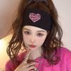 Diadema de Amor Pañuelo para la Cabeza para Mujer de Ala Ancha Deportiva Bandana Otoño Correr Yoga Diadema con Alfabeto Tocado de Luna Tocado