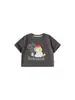 Bangxuan Huzhou Zhili Roupa Infantil Meninas Manga Curta Verão Novo Gola Redonda Desenho Animado Tops Meninos Camiseta Infantil Solta