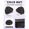 Bolsa para Peruca de Orelha de Gato Peruca de Cabeça Redonda Mulheres Disco de Cabelo Volume Adicional Fofa Pinça Croissant Cabeça Redonda de Halloween