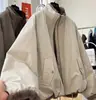 Jaqueta Workwear Curta de Gola Alta de Luxo Nova para Mulheres 2026, Parka de Pelo Falso com Forro Peludo de Inverno