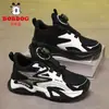 Sapatos Infantis Bobodou Tênis Esportivos Infantis 2026 Novo Estilo Outono Inverno Superfície de Couro Impermeável Sapatos Infantis para Crianças de Meia-Idade e Mais Velhas