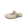 Nuevos Mocasines Mary Jane de Punta Redonda con Aumento de Altura y Doble Correa para Mujer, Otoño 2026, Versátiles con Faldas, Pantuflas de Punta Baja Cerradas