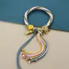 Cuerda de Mano de Xizang Cuerda de Algodón para Frotar la Mano Cuerda de Mano de Colores Pulsera de Estilo Étnico Tejida a Mano Adorno de Xizang Pulsera de Thangka