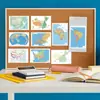 17 Adesivos de Mapa de Estudo de Geografia para Alunos Diário DIY Caixa de Papelaria Celular Laptop Adesivos Decorativos