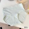 7A Ropa Interior Antibacteriana Nueva Simple para Mujer Algodón Puro Fondo Extendido Cintura Media-Alta Cómoda Amigable con la Piel Transpirable Calzones de Niña