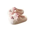 Pantuflas de algodón gruesas con suela gruesa en forma de cerdo, estilo lindo y dulce, colección otoño/invierno 2026, forradas de felpa para abrigar, diseño fácil de poner, perfectas para usar en interiores