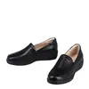 Zapatos de cuero para mujer, antideslizantes, de suela blanda, cómodos para madres, parte superior suave y cuero, tacón de cuña cómodo, zapatos de trabajo para mujeres de mediana edad, zapatos de cuero, zapatos planos para mujer