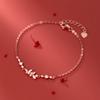 Pulsera Nalan de plata de ley 925 con diseño de mariposa y diamantes, con un toque de nicho, joyería ligera, de lujo y fresca, S5364