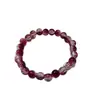 Pulseira Popular de Vidro com Fragmentos de Jade para Homens e Mulheres, Simples Bicolor Fragmento de Gelo Brilhante Acessórios para Pulseira Atacado