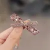 Pinza para el Cabello de Lazo con Pedrería Amatista Súper de Hada para Mujer, Pinza Lateral Dulce y de Alta Gama, Pasador Versátil de Lujo Ligero para Flequillo y Cabello Suelto