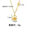 Novo Estilo Elegante Pingente Redondo Vazado Corrente Clavícula Ouro de Areia Vietnamita Retrô Colar Buda da Barriga Fabricante de Joias da Moda Nacional