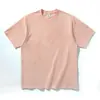 Camiseta de Algodón Puro Pesado para Mujer de 250g, Estilo Unisex Versátil Casual, Color Sólido, Corte Holgado, Top Sencillo de Manga Corta Talla Grande Venta al por Mayor