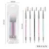 Novo Pacote com 5 Canetas de Puxar Linha e Pontilhismo para Nail Art com Ponta Dupla, Vários Modelos, Caneta de Pontilhismo Esculpida, Conjunto de Ferramentas de Pontilhismo para Nail Art