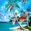 Pintura de diamante 5D diamante completo paisaje de playa pintura decorativa bordado de diamante DIY pintar pegar kit de pintura de ladrillo de diamante fabricantes