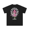 Camiseta Unissex de Manga Curta com Estampa Graffiti Cruzada em Sânscrito - Versão de Alta Qualidade Transfronteiriça - Dropshipping