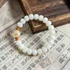 Pulsera Bodhi de bucle único con diseño de pata de gato a la parrilla de carbón, cuentas de manzana de Apsaras voladoras de Dunhuang para hombres y mujeres, pulsera suave para envolver el dedo, pulsera cultural de juego al por mayor