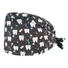 Aliexpress Producto Nuevo Gorro de Enfermera Hospital Dental Dibujo Animado Impreso Gorro Quirúrgico Absorbente de Sudor Transpirable Unisex Gorro de Trabajo
