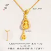 Collar de borla con doble calabaza chapado en oro de lujo con diamantes para mujer
