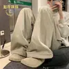 Pantalones de Algodón para Hombres y Mujeres en Invierno 2025 Estilo Nuevo Cálidos Sueltos Pierna Ancha Caída Juvenil Casual Largos para Uso Diario