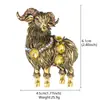 Moda Retro Europea y Americana Broche de Tigre Año Zodiacal del Tigre Pin Conmemorativo de Aleación de Diamante Unisex Corsage Decorativo