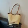 Bolsa casual de grande capacidade para axila feminina, nova bolsa de praia estilo férias de verão 2026, bolsa de ombro única bolsa tote