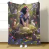 Mantas Infantiles de Dibujos Animados Serie Princesas Disney, Engrosadas, Suaves y Cómodas de Franela, Venta al por Mayor Personalizada Transfronteriza