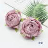 Kit de Materiais DIY para Flores Artificiais de Rosa, Caixa de Flores com Cabeças de Flores de Borda Queimada, Decoração de Cabeça de Flor de Rosa, Fabricação de Flores de Seda
