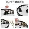 Fabricantes Personalizados Fornecem Ornamentos de Mesa de Areia de Paisagem Seca Estilo Japonês, Zen Doméstico Artificial, Processamento de Artesanato de Paisagem em Miniatura