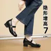 Zapatos de Salón Individuales para Mujer Estilo Francés, Tacón Oculto, Tacón Grueso, Boca Baja, Nuevos Zapatos Mary Jane de Cuero Verano y Otoño 2026, Zapatos de Ballet para Fiesta