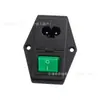 Socket de Cobre Puro con Terminación Ac-8, Socket Médico de Tres en Uno con Forma de Ocho y Doble Seguro, Socket de Alimentación con Interruptor de Luz Verde