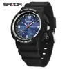 Reloj Sanda para Niños Resistente al Agua Casual Deportivo Estudiante Simple Reloj de Cuarzo Estudiante de Secundaria Examen Esfera Grande Reloj de Pulsera